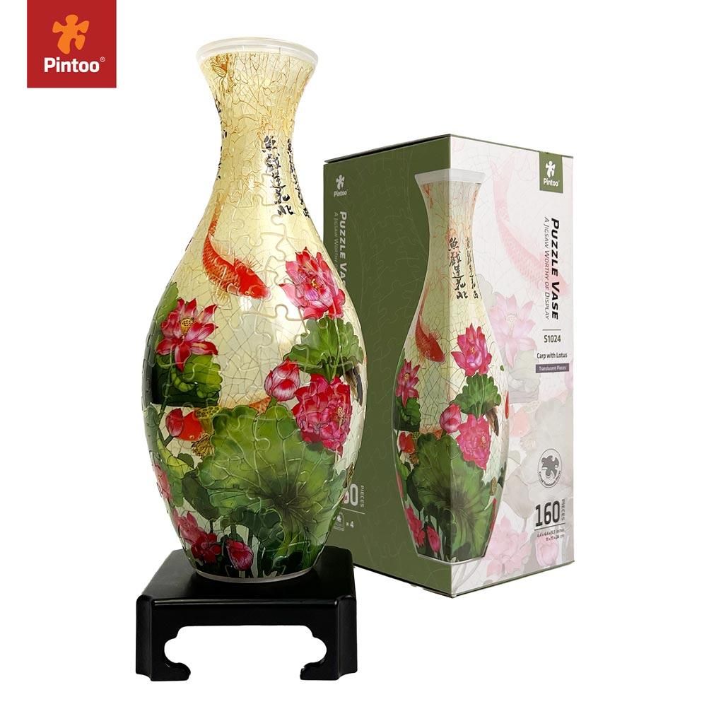 Puzzle Vase - Carp with Lotus - Pintoo