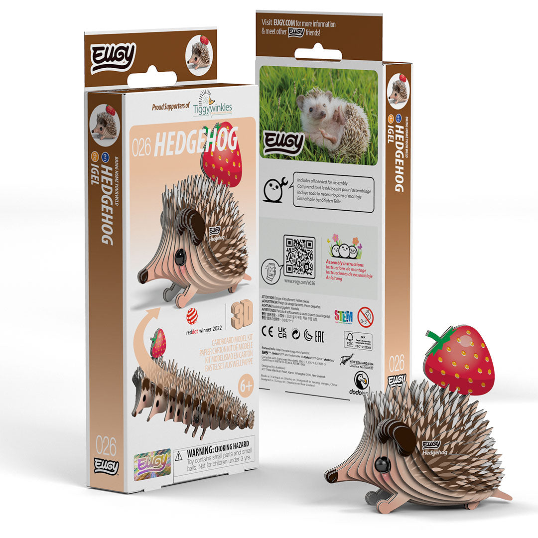 Hedgehog - 3D Cardboard Puzzle - Eugy