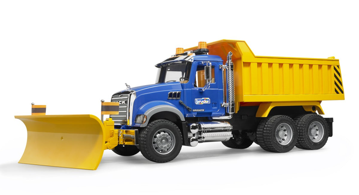 Mack Granite Dump Truck with Snow Plow Blade - 02825 - Bruder