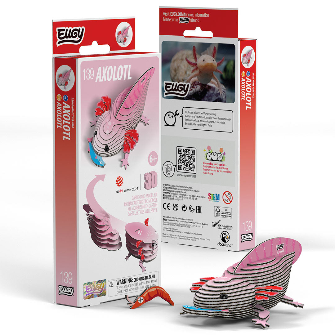 Axolotl - 3D Cardboard Puzzle - Eugy