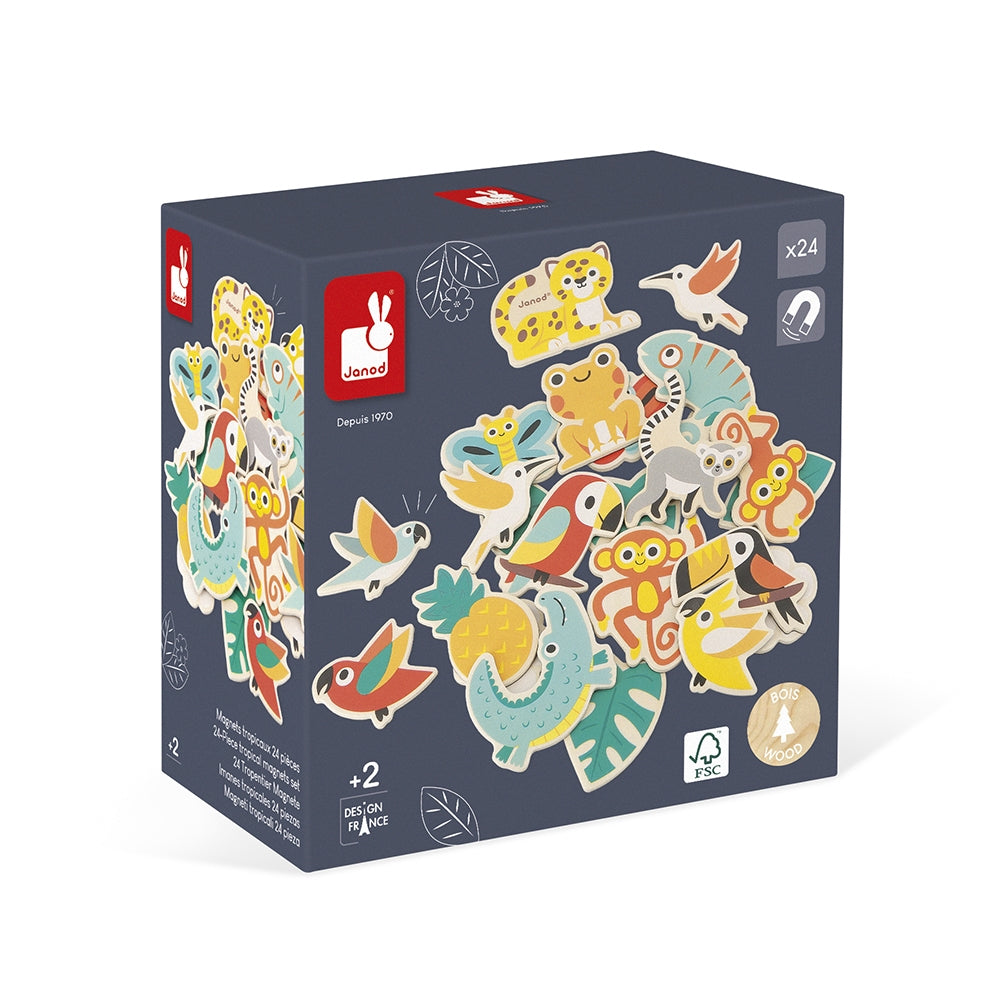 Wooden Magnets - Tropic Animals - Janod