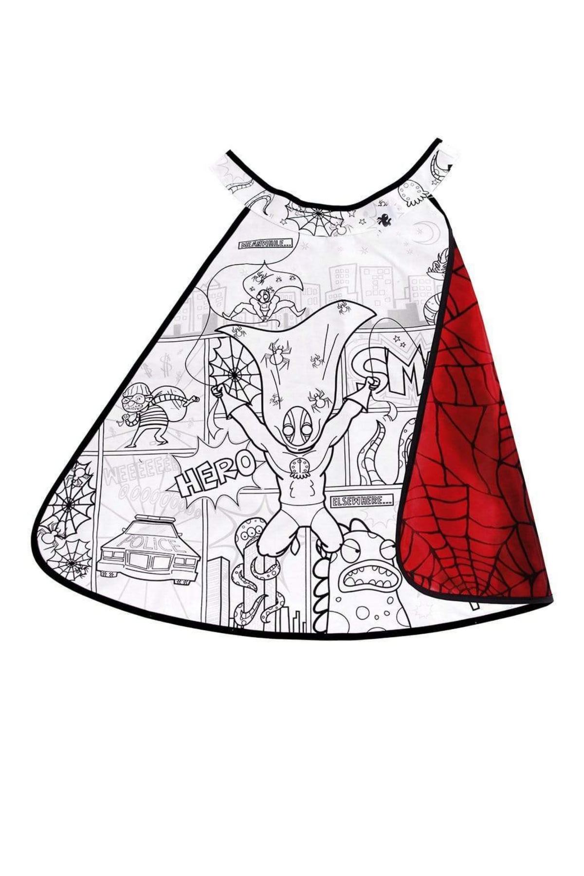 Size 4 -7 - Colour A Cape Spider Superhero - Great Pretenders