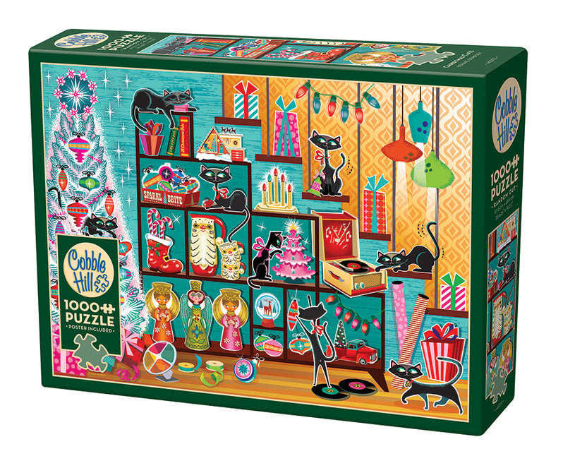 1000 Piece - Christmas Cats - Cobble Hill