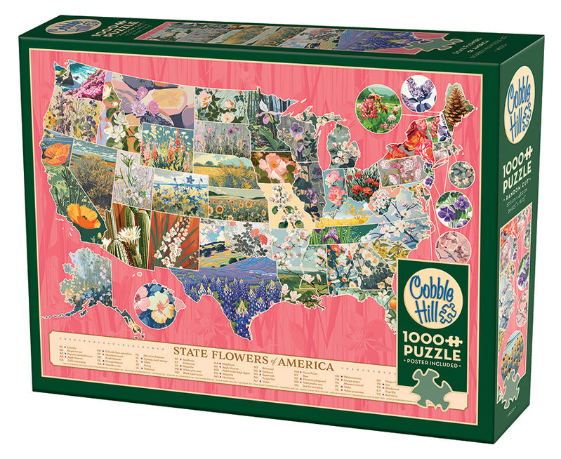 1000 Piece - State Flowers Of America - Cobble Hill