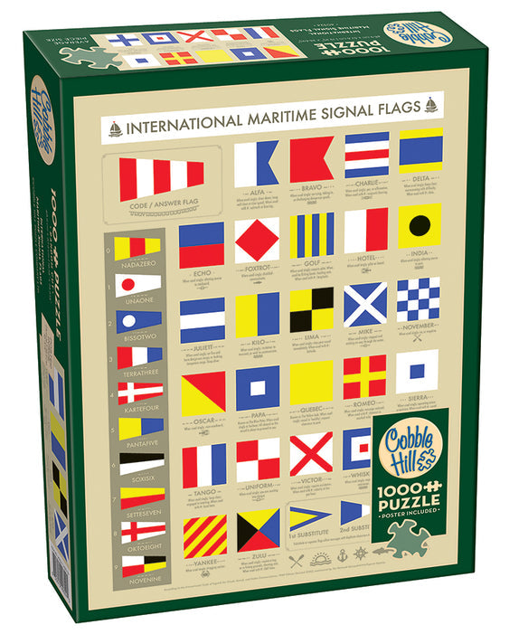 1000 Piece - International Maritime Signal Flags - Cobble Hill