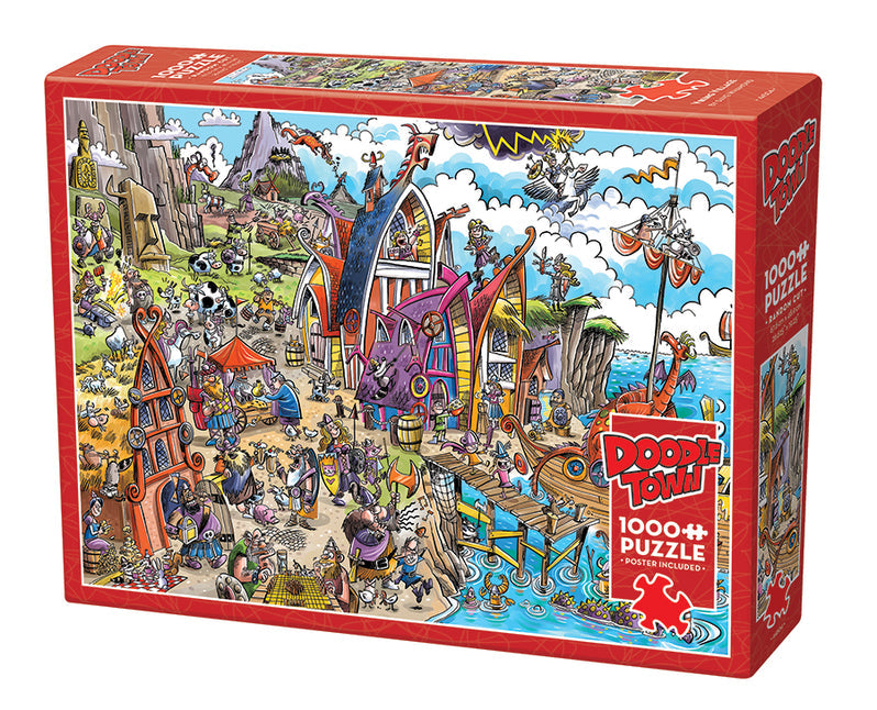 1000 Piece - Doodletown: Viking Village - Cobble Hill