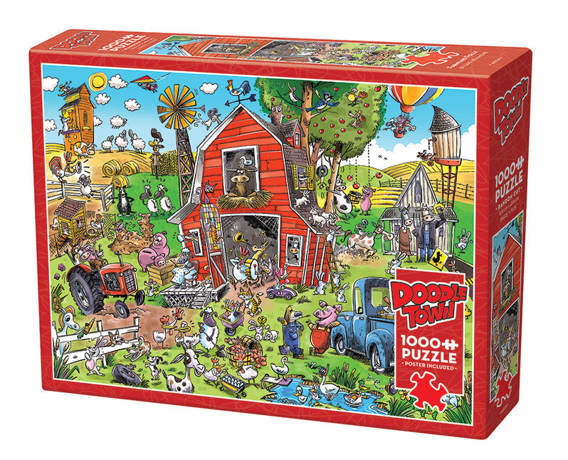 1000 Piece - Doodletown: Farmyard Folly - Cobble Hill