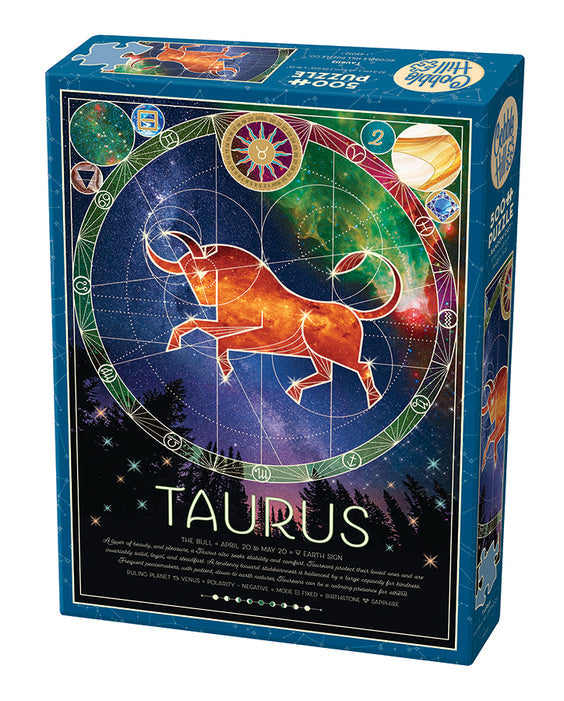 500 Piece Zodiac Puzzle - Taurus - Cobble Hill