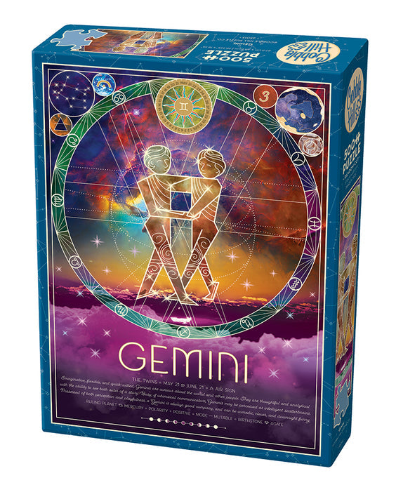 500 Piece Zodiac Puzzle - Gemini - Cobble Hill