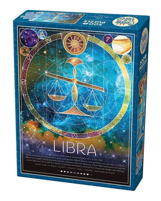 500 Piece Zodiac Puzzle - Libra - Cobble Hill