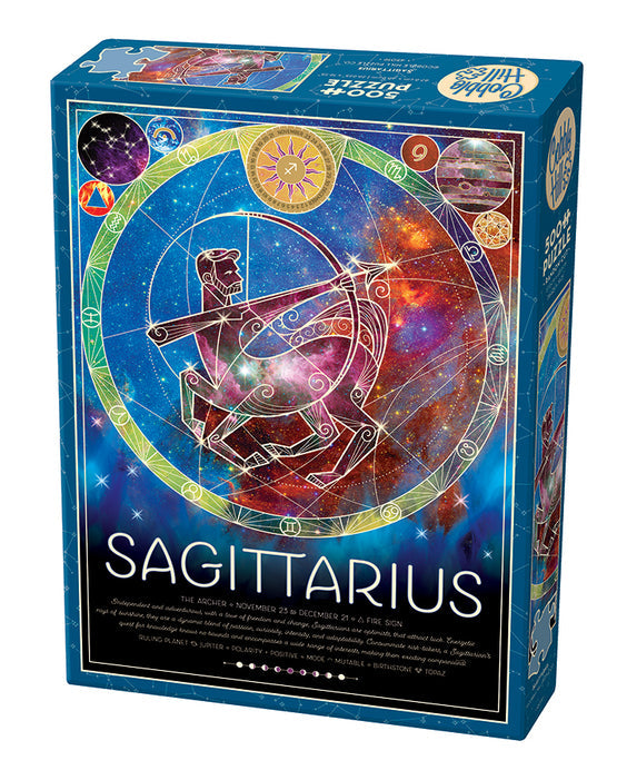 500 Piece Zodiac Puzzle - Sagittarius - Cobble Hill