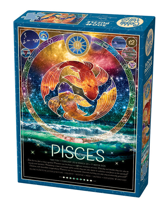 500 Piece Zodiac Puzzle - Pisces - Cobble Hill