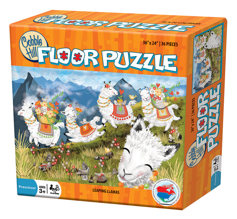 36 Piece - Leaping Llamas Floor Puzzle - Cobble Hill