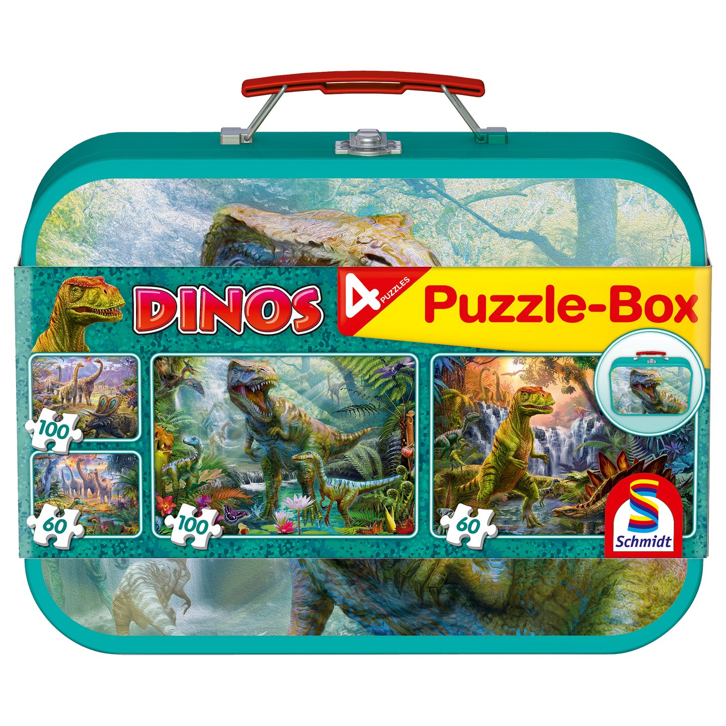 Puzzle Box - 4 Dino puzzles - Schmidt