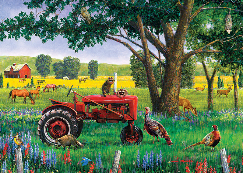 35 Piece Tray Puzzle - Red Tractor - Cobble Hill