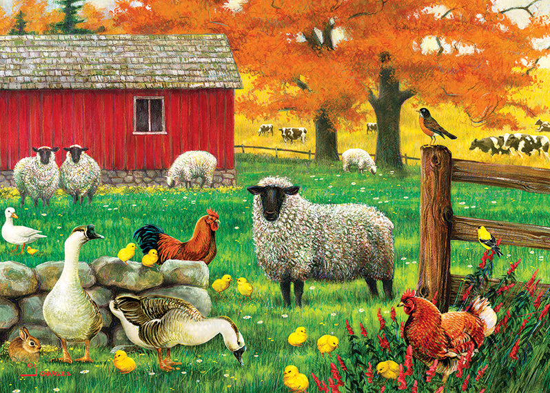 35 Piece Tray Puzzle - Sheep Farm - Cobble Hill