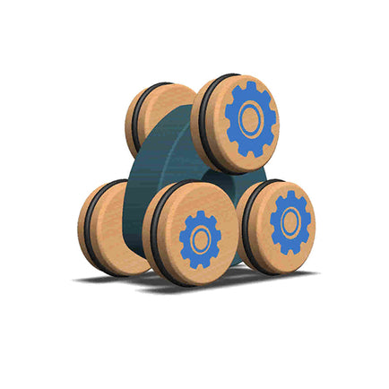 Roller - Wooden - Blue - Begin Again