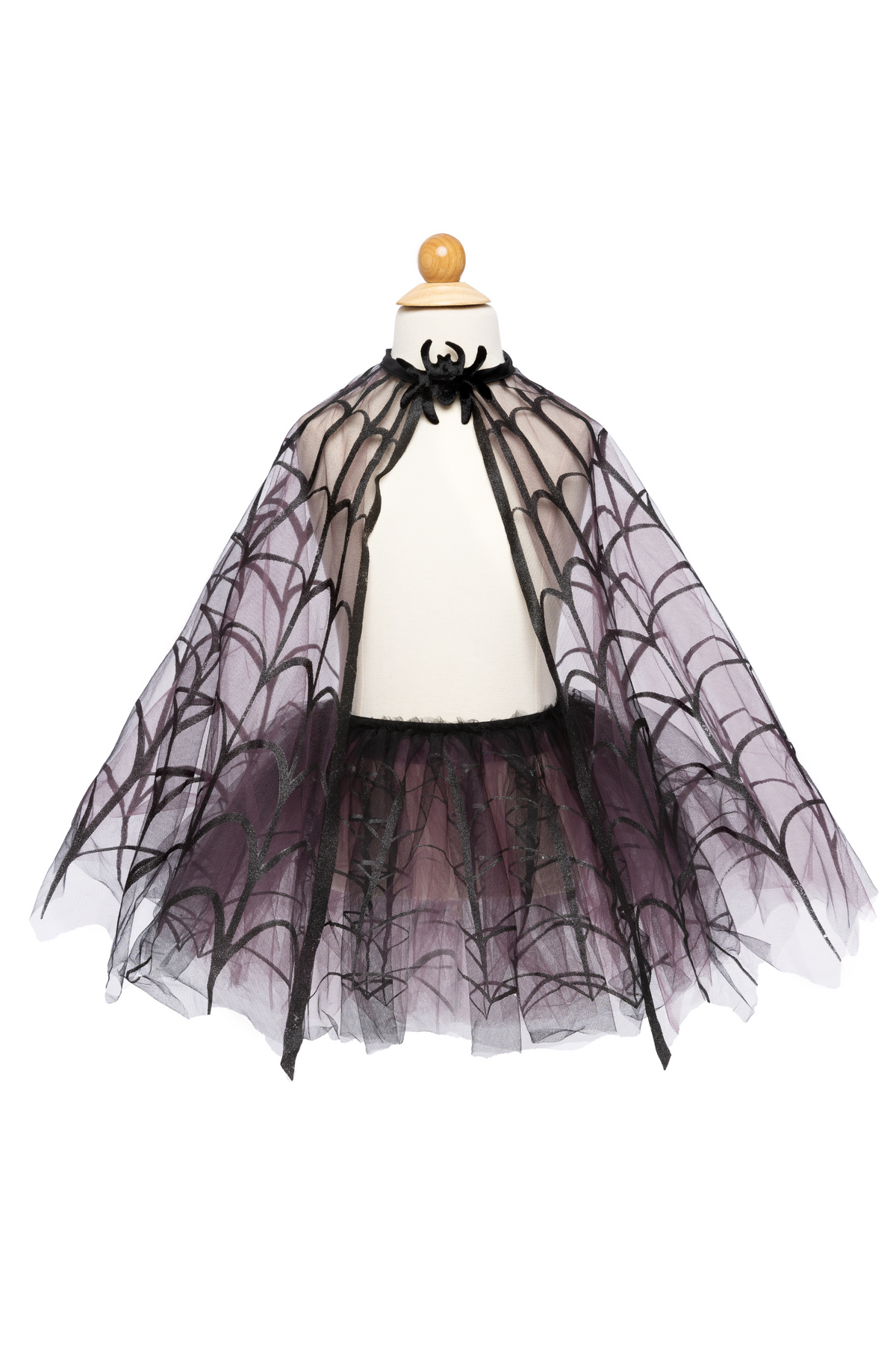 Size 4-6 - Spider Web Cape And Tutu - 67395 - Great Pretenders