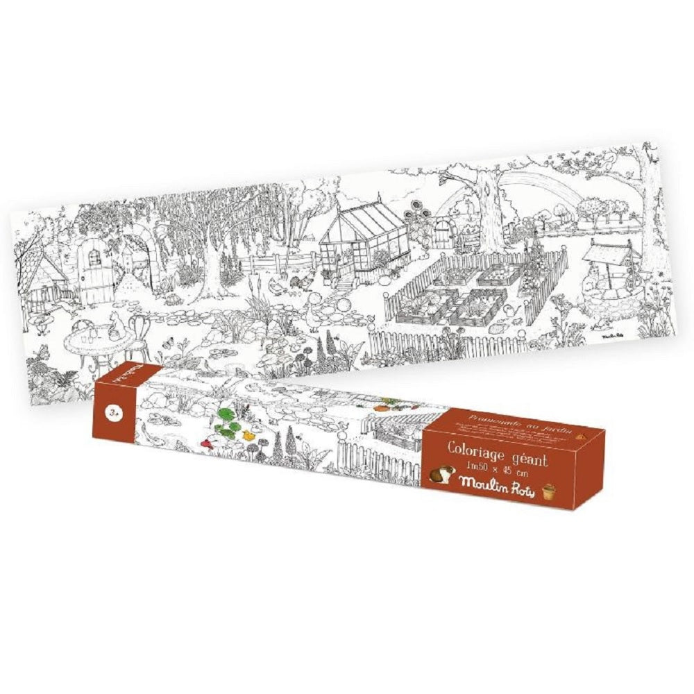 Colouring Poster - Promenade Au Jardin/A Walk In The Garden - Moulin Roty