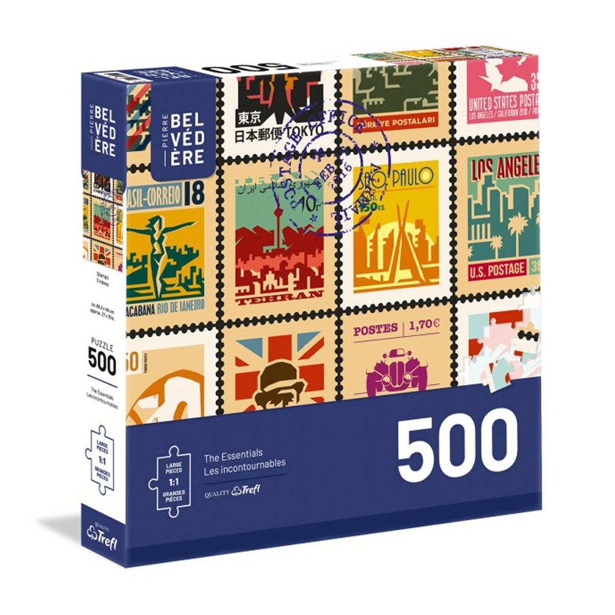 500 Piece - Stamps - Belvedere