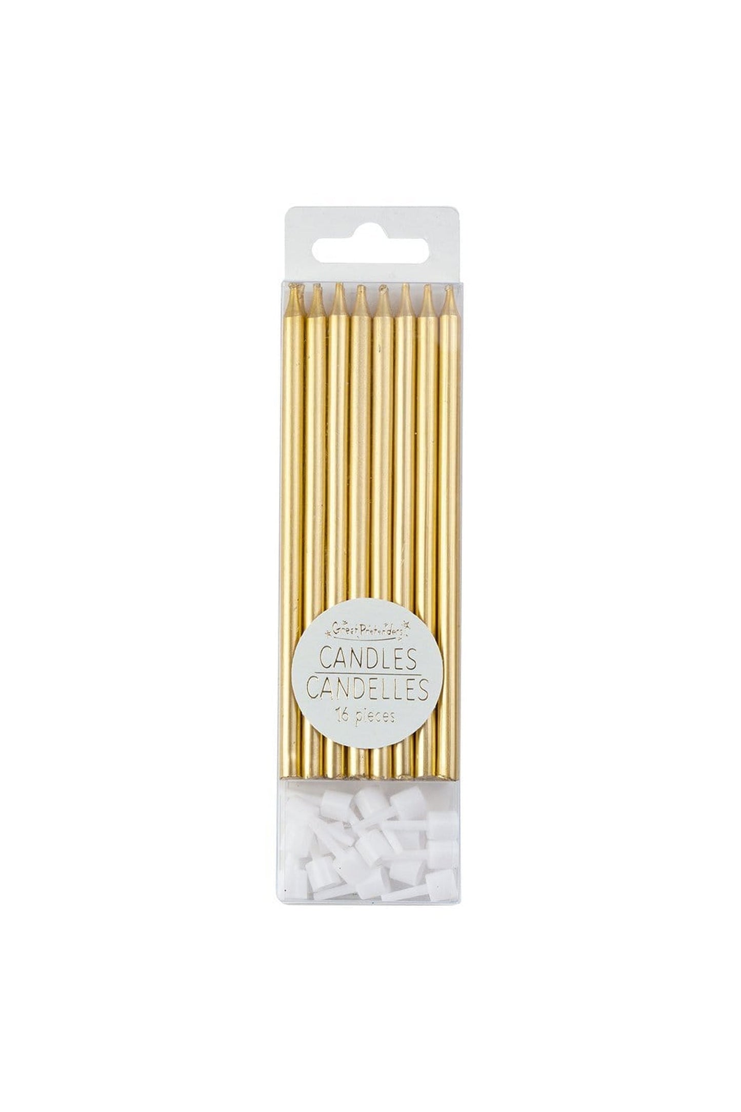 Candles - Metallic Gold (16 Pcs) - 97701 - Great Pretenders