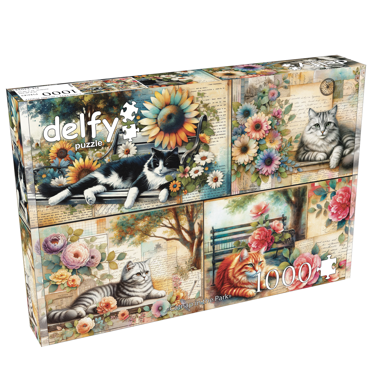 1000 piece - Catnap in the Park - delfy