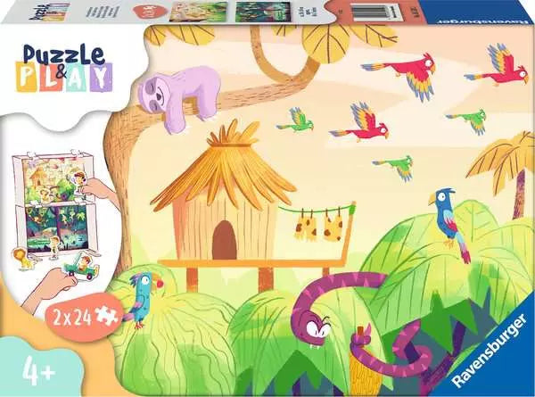 2X24 Piece - Puzzle & Play Jungle Exploration - Ravensburger