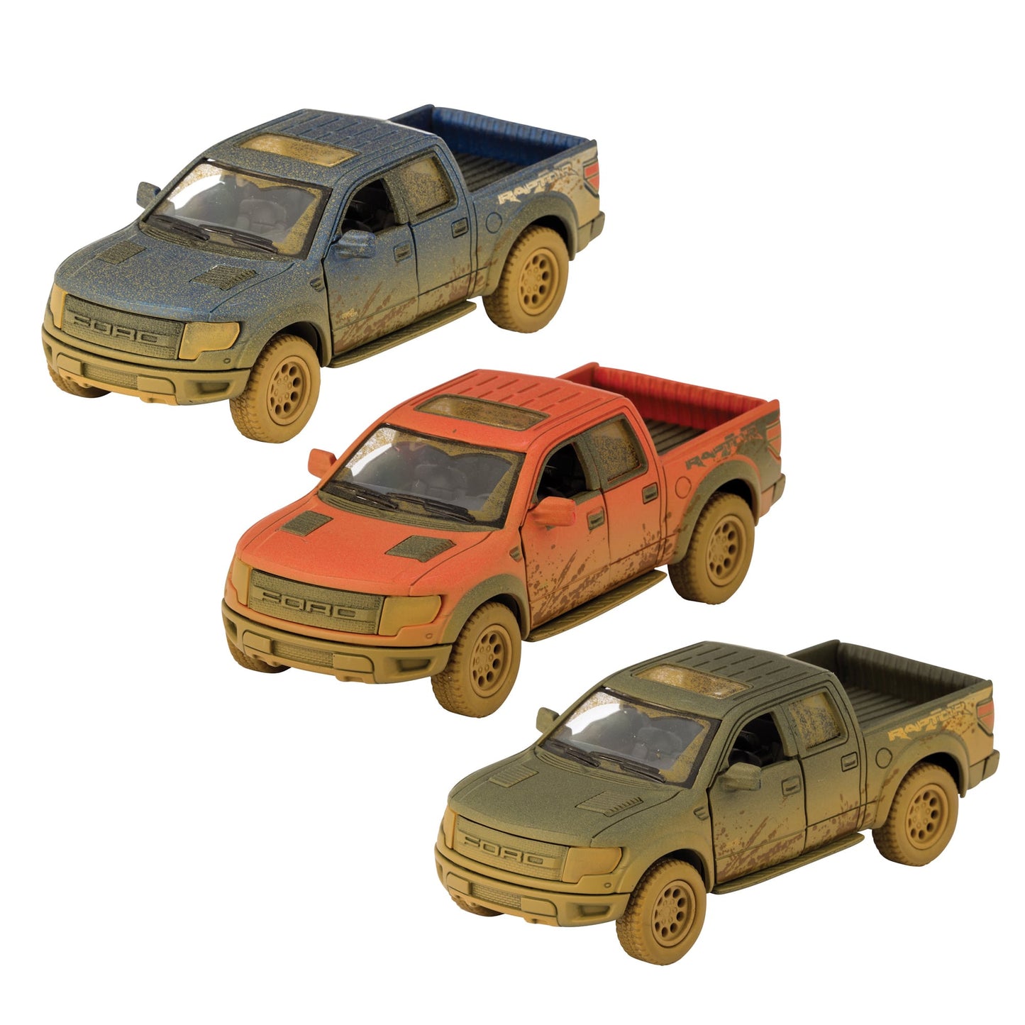 Die Cast - Ford F-150 Svt Raptor Supercrew (Muddy) - (Various Colours) - Kinsmart