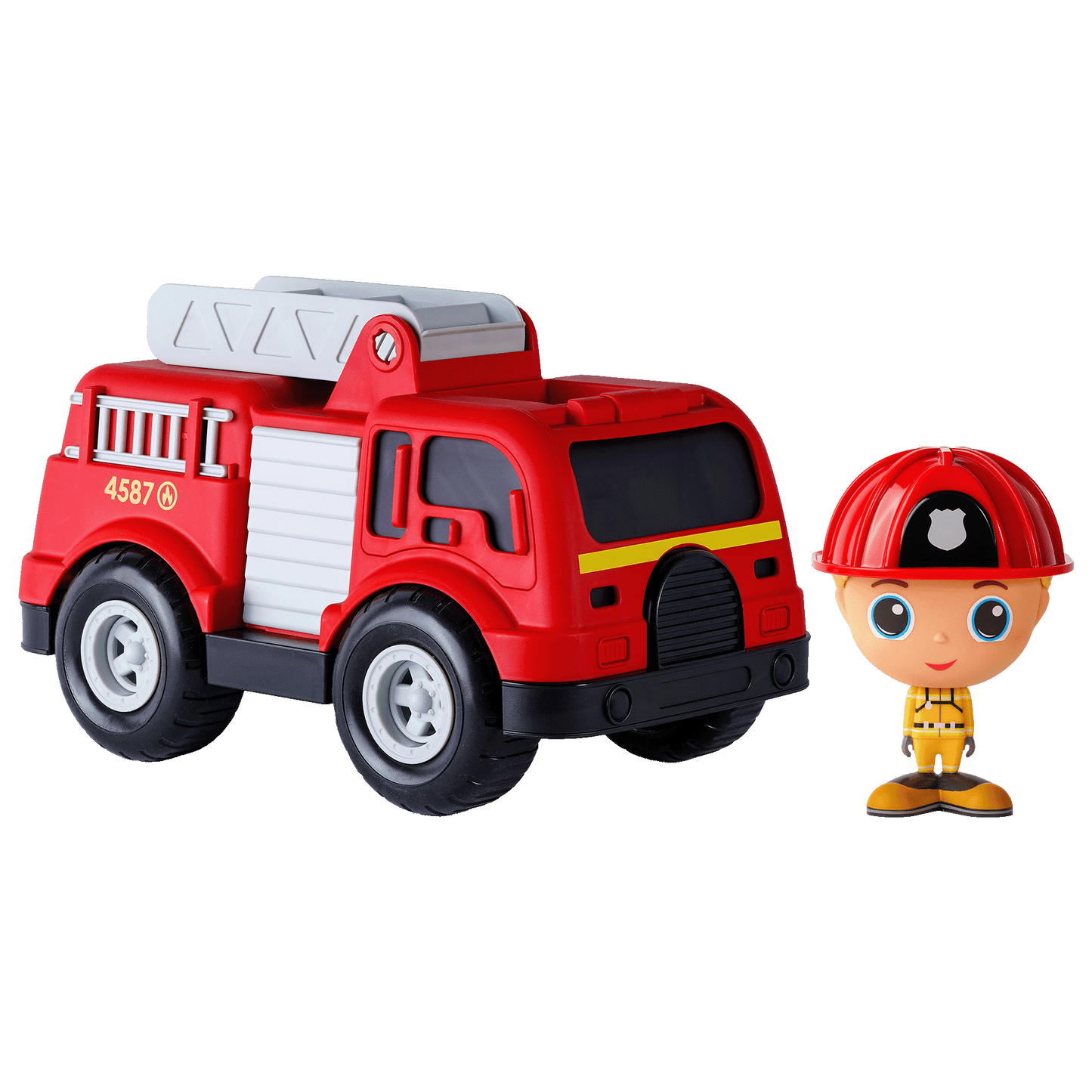 Fire Truck Set - Boy with blonde hair and blue eyes - flek