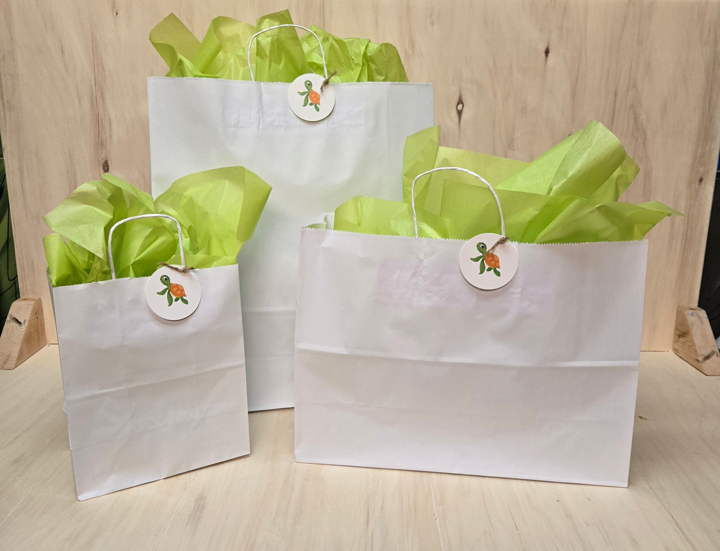 Gift Bag With Tissue Paper And Tag