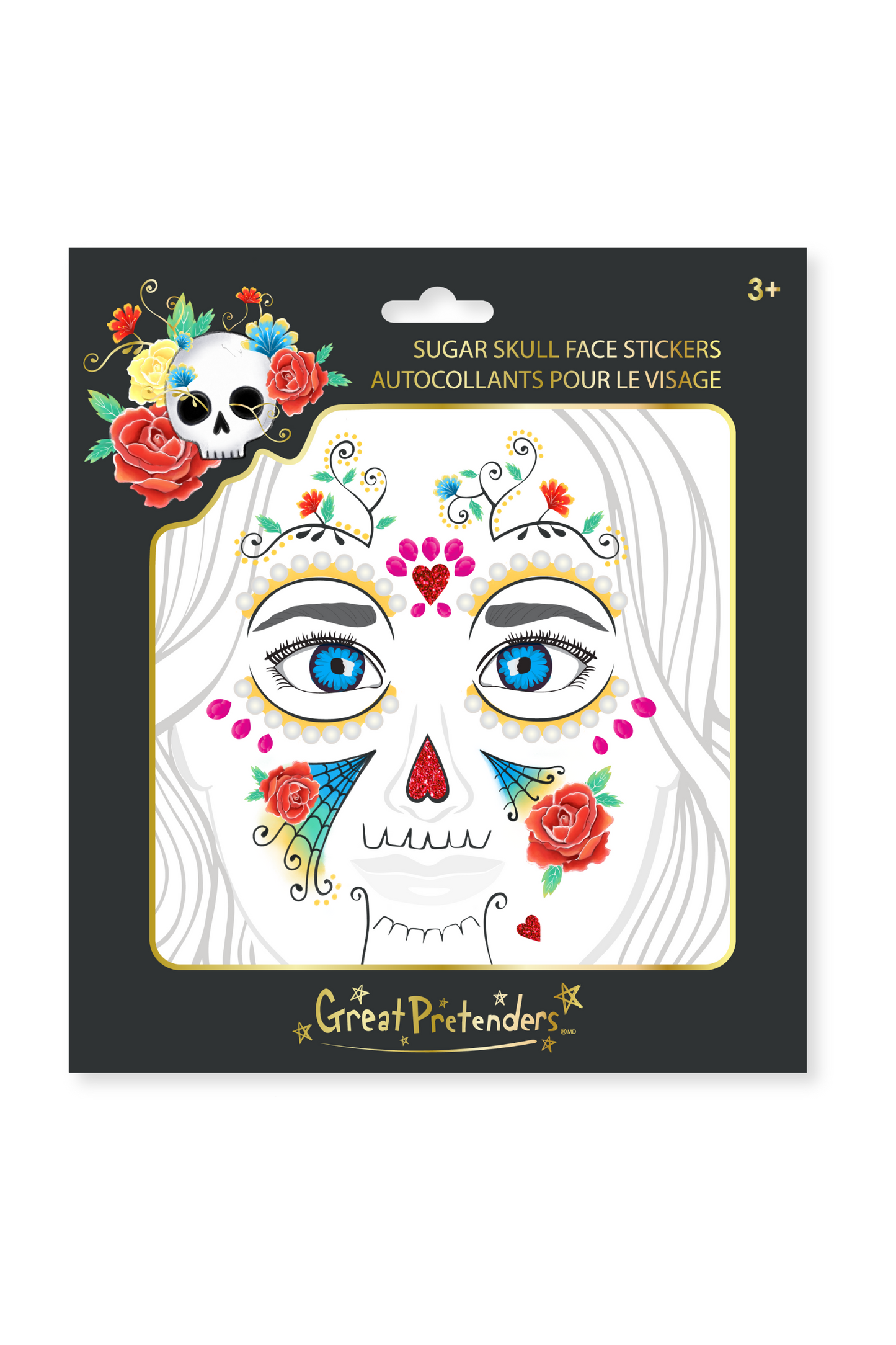 Face Stickers - Sugar Skull - 87611 - Great Pretenders