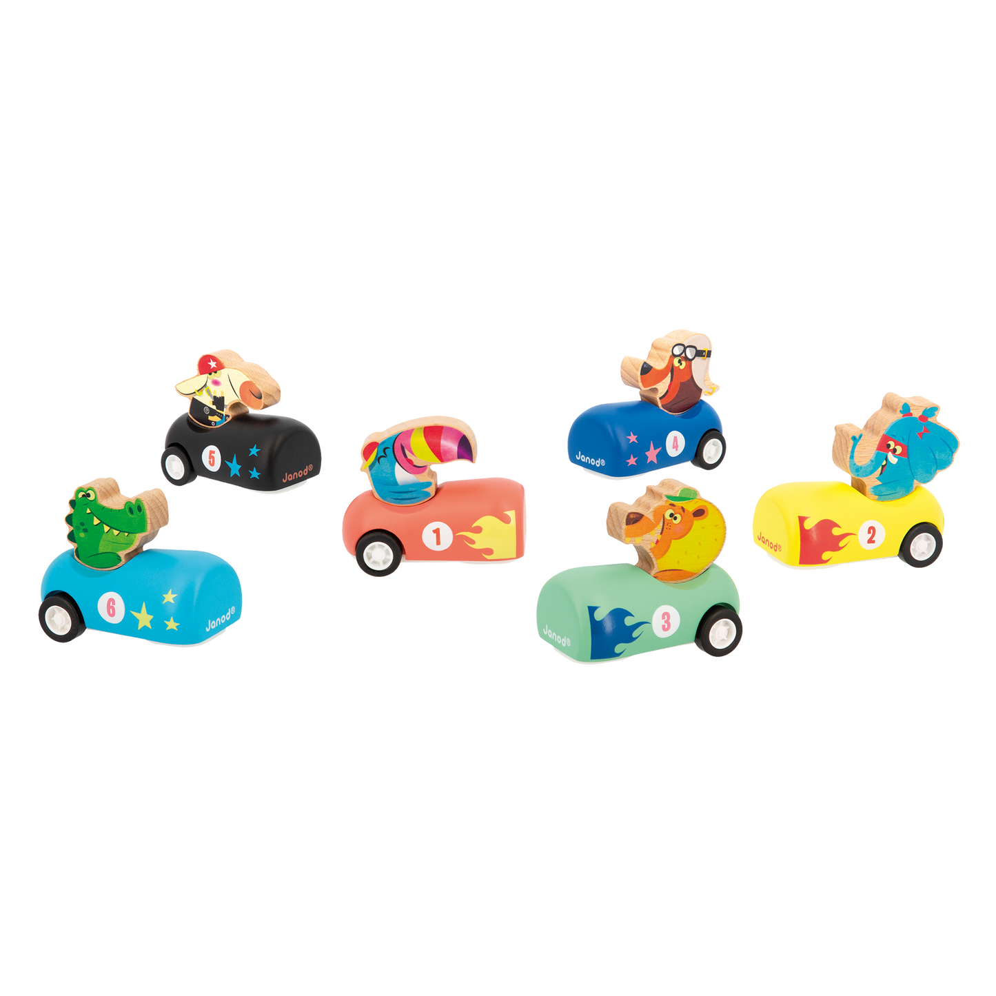 Pull Back Wooden Cars - Janod
