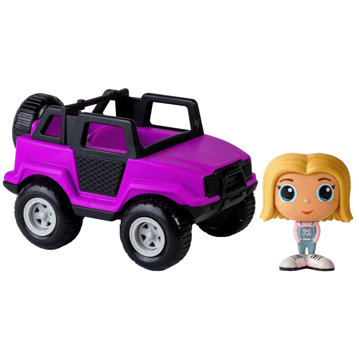 Purple Off-Road Vehicle Set - Girl with blonde hair and blue eyes - flek