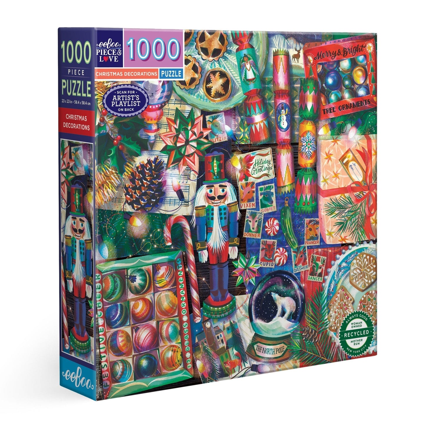 1000 Piece - Christmas Decorations - Eeboo