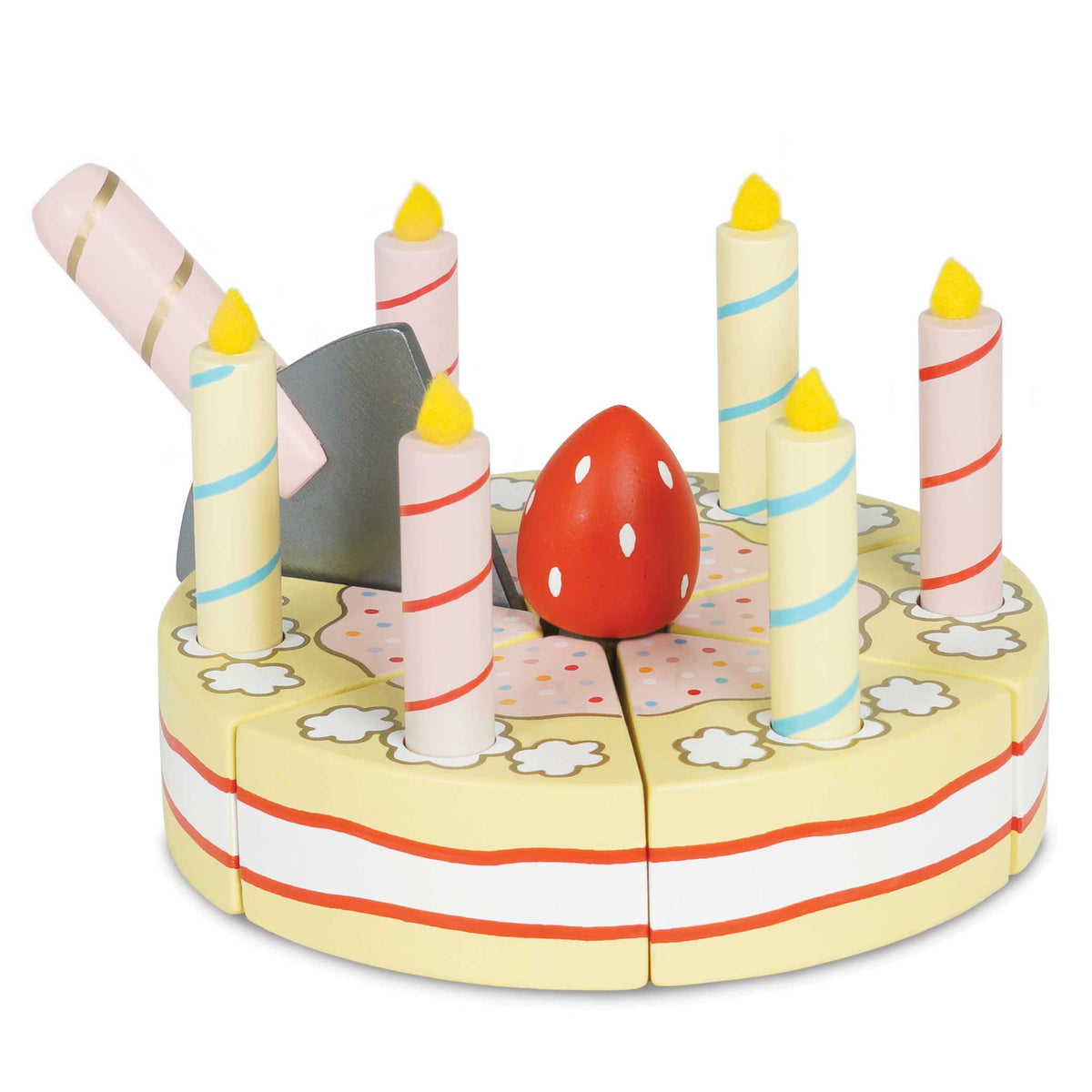 Wooden Vanilla Birthday Cake Play Food - Le Toy Van