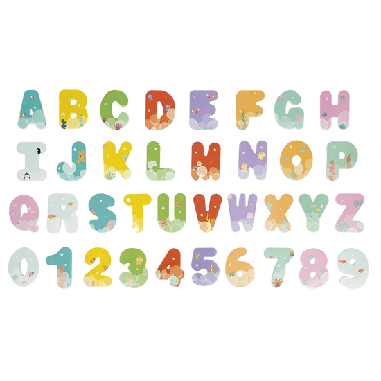 Bath Time Letters And Numbers - Janod