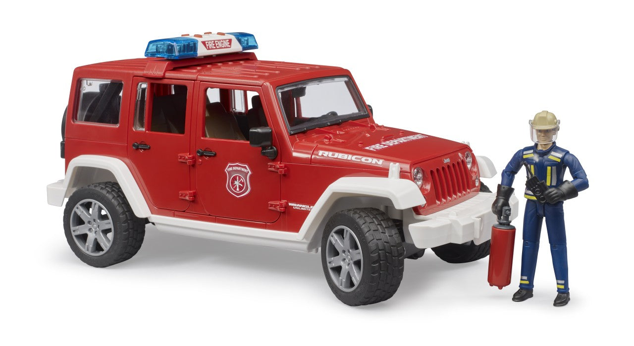 Jeep Rubicon Fire Rescue with Fireman - 02528 - Bruder