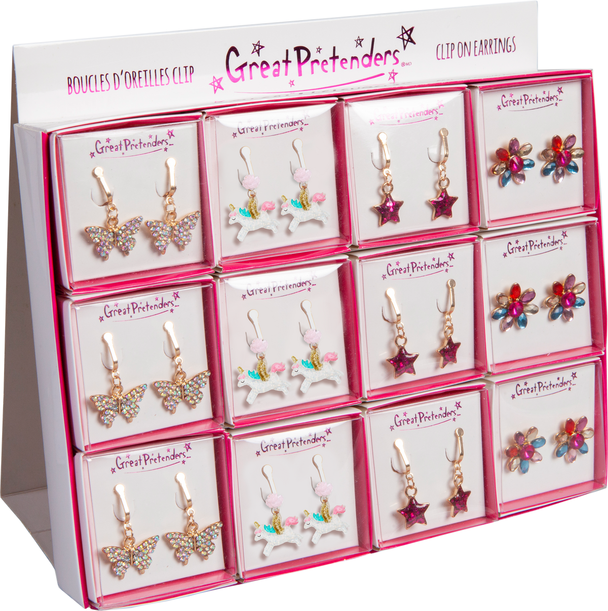 Earrings - Clip On - Assorted in Box - 87502 - Great Pretenders