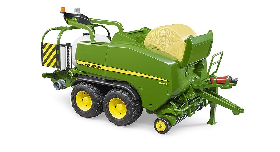 John Deere C441R Tandem Axle Wrapping Round Baler - 09819 - Bruder