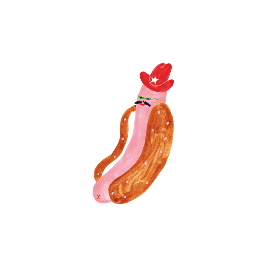 Tattoo - Cowboy Hotdog - Tattly