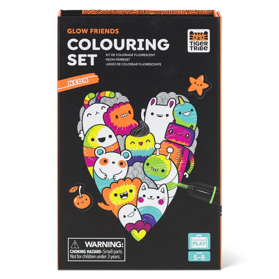 Neon Colouring Set - Glow Friends - Tiger Tribe