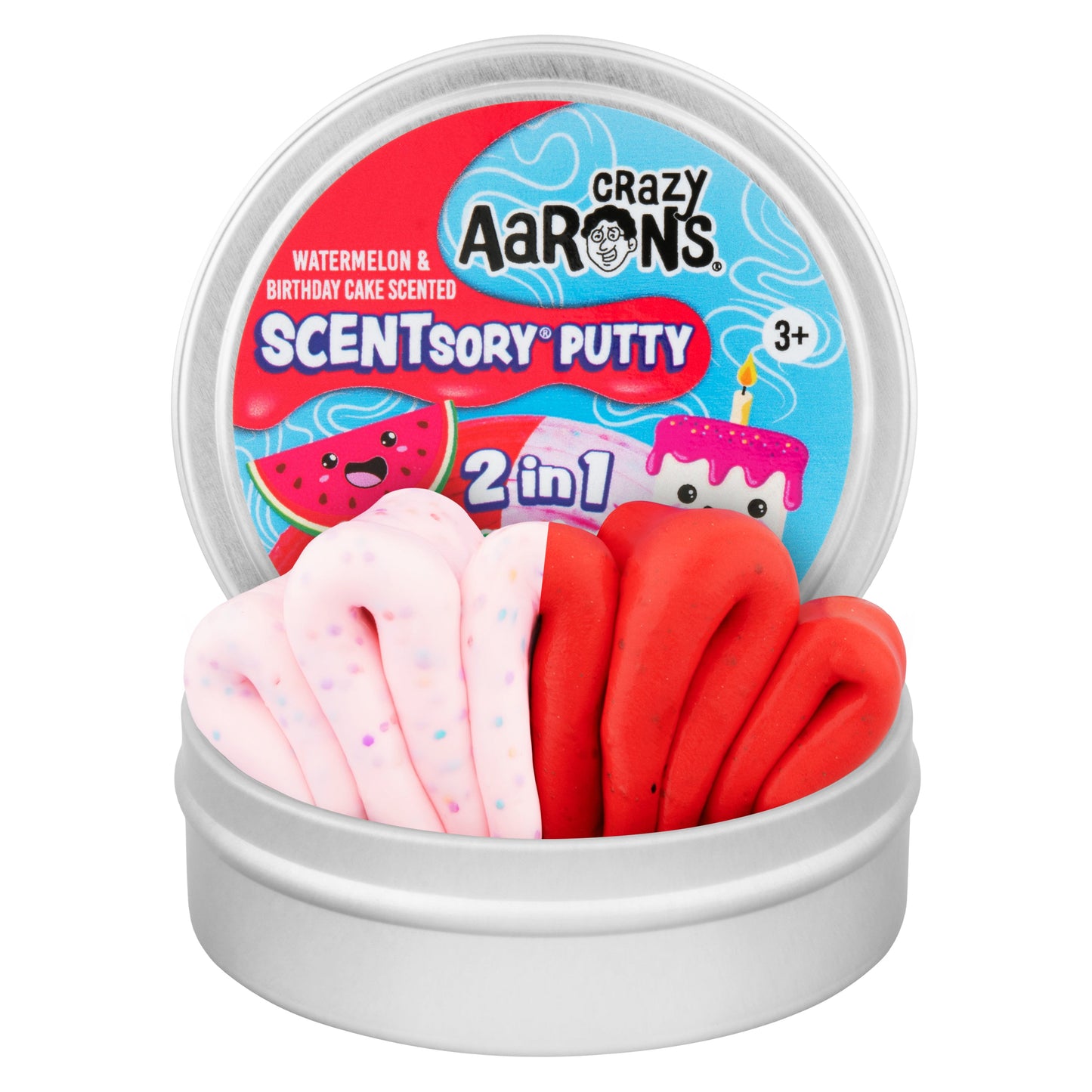 Scentsory Putty - 2in1 Watermelon Birthday Cake - Crazy Aaron's