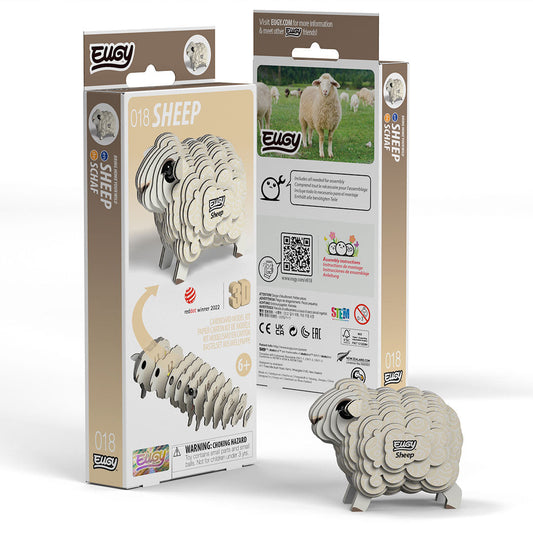 Sheep - 3D Cardboard Puzzle - Eugy