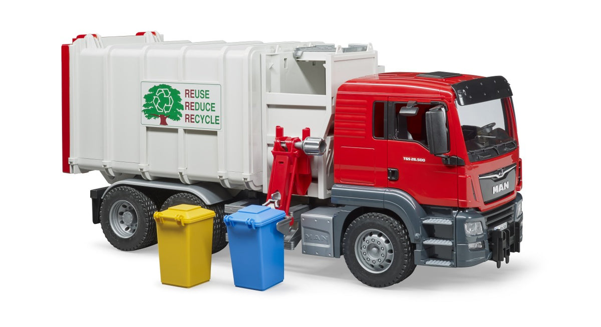 MAN TGS Side Loading Garbage Truck Green - 03761 - Bruder