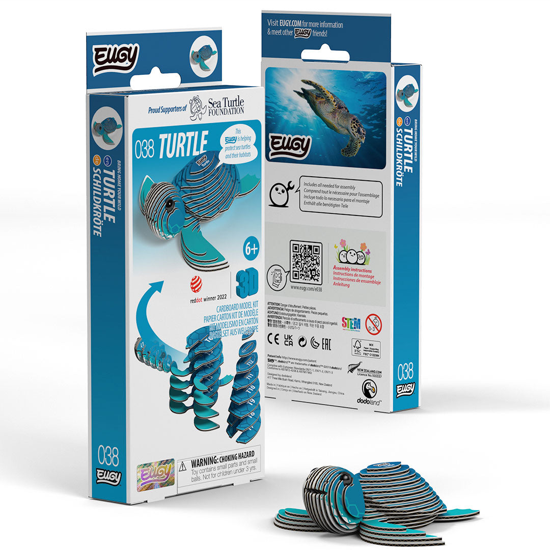Turtle - 3D Cardboard Puzzle - Eugy