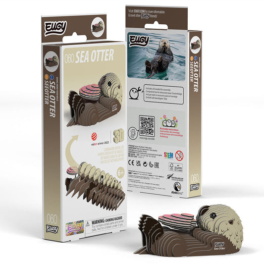 Sea Otter - 3D Cardboard Puzzle - Eugy