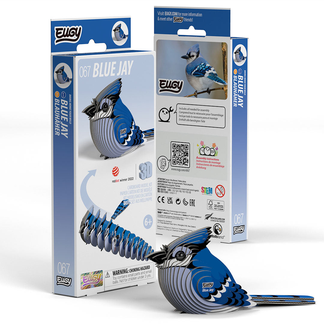 Blue Jay - 3D Cardboard Puzzle - Eugy