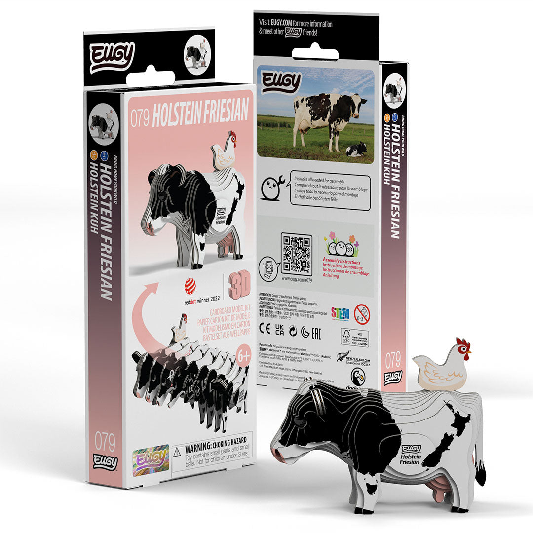 Holstein Cow - 3D Cardboard Puzzle - Eugy
