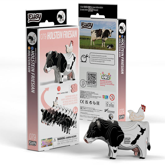 Holstein Cow - 3D Cardboard Puzzle - Eugy