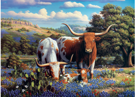 500 Piece - Loving Longhorns - Ravensburger